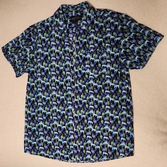 Marc Anthony Luxury Slim Fit Zebra Shirt - Picture 1 of 10